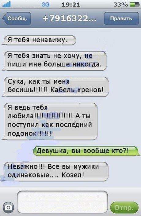 Не хватает последнего ответного сообщения: Как я с тобой согласна!.. )