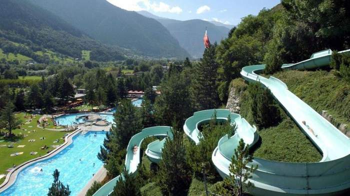 Вообще-то это Швейцария, Brigerbad, термальные бассейны